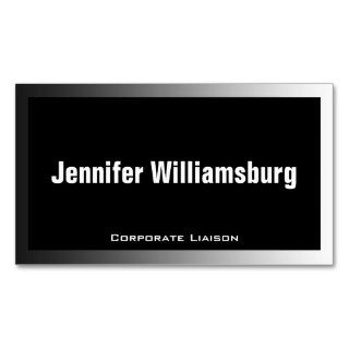 Black With Border Professional Business Card