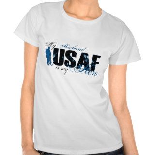 Husband Wife Hero 3   USAF T shirt