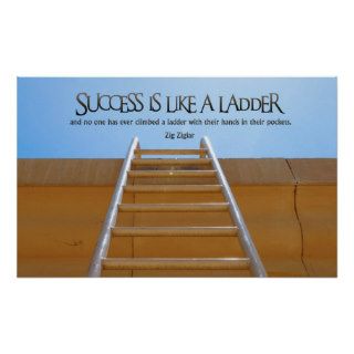 Success Like Ladder Inspirational Poster Print