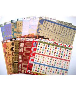Alphabet, Numbers, Tag Scrapbook Kit Carson Dellosa Publishing 12 x 12 Scrapbooking Kits