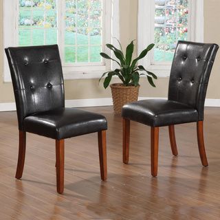 Tribecca Home Hutton Faux Leather Upholstered Dining Chairs (Set of 2) Tribecca Home Dining Chairs