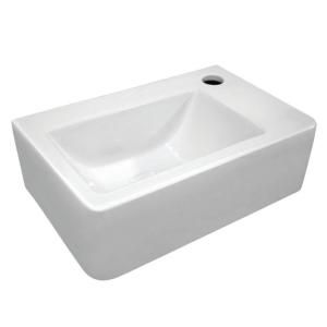Whitehaus Wall Mounted Bathroom Sink in White WH 1410