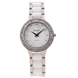 DKNY Women's White Ceramic/ Stainless Steel Bracelet Watch DKNY Women's DKNY Watches