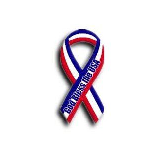 God Bless the USA   4" x 8" Ribbon Magnet (Red White and Blue)  Flags  Patio, Lawn & Garden