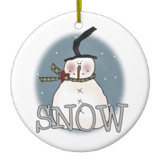Stovepipe Hat Snowman Keepsake Ornament