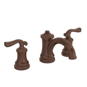 Symmons Winslet 8 in. Widespread 2 Handle Mid Arc Bathroom Faucet in Oil Rubbed Bronze (Valve not included) SLW 5112 ORB