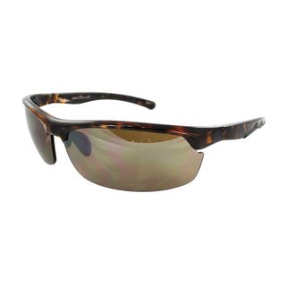 Unisex 492 Brown Leopard Semi Rimless Wrap Sunglases Fashion Sunglasses