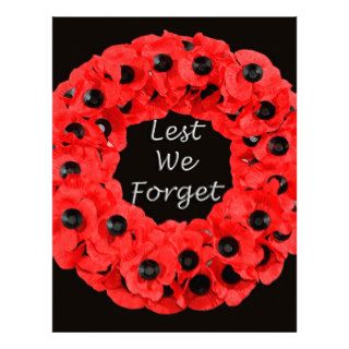 Lest We Forget (Poppy Wreath) Personalized Letterhead