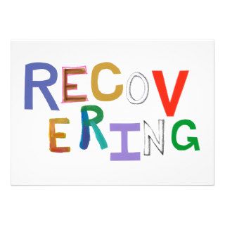 Recovering healing new beginning funky word art custom invite