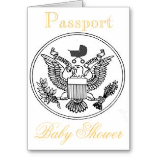 Baby Shower Passport Greeting Card