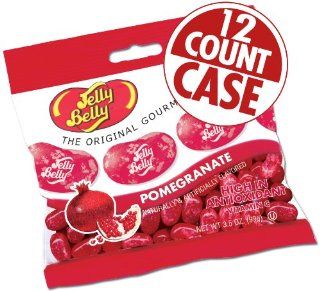 Pomegranate   3.5 oz Bags   12 Count Case  Jelly Beans  Grocery & Gourmet Food