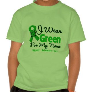 Nana   Green  Awareness Ribbon T shirts