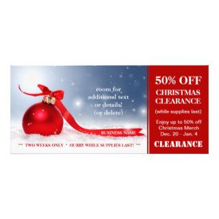 Christmas Clearance Sale Rack Cards