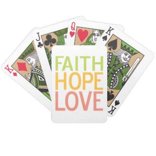 Faith Hope Love Christian Inspirational Cards Poker Cards