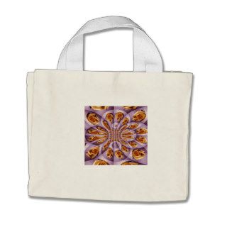 Leather Yellow and purple rose Pattern Canvas Bags