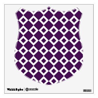 Purple and White Diamond Pattern Wall Decal