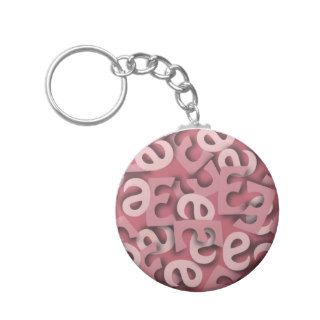 Letter E Pink Key Chain
