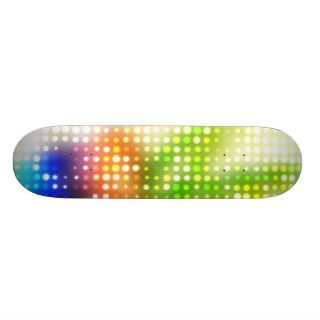 Funky Rainbow Dots Halftone Skate Board Decks