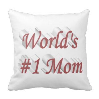 World's #1 Mom 3D Pillows, Pink