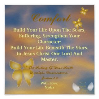 Words Of Comfort   Customize Poster