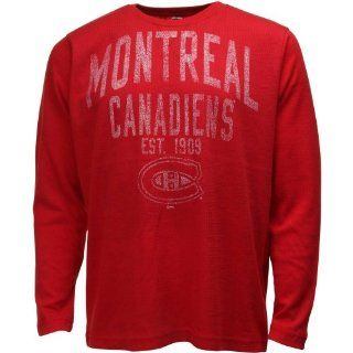 Montreal Canadiens Baseline Long Sleeve Thermal T Shirt   Red  Sports & Outdoors