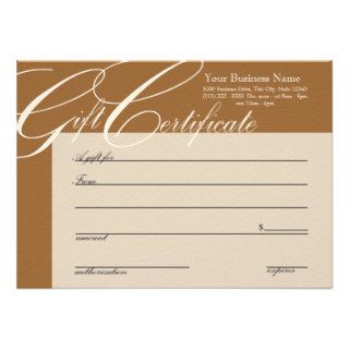 Gift Certificate with Color Change Personalized Invites