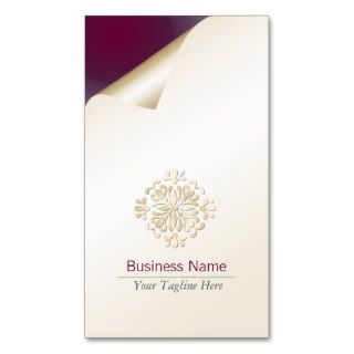 Cleaning ServiceBusiness Card Gold Floral Flourish