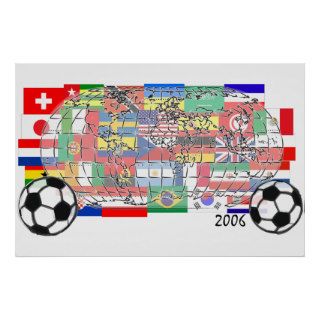 World Cup Soccer Globe Poster
