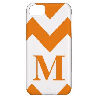 Orange Bold Chevron with monogram Case For iPhone 5C