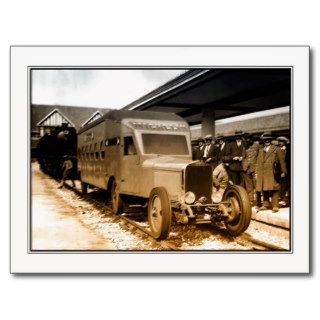 1930s Railway history curiosity French train bus Postcards
