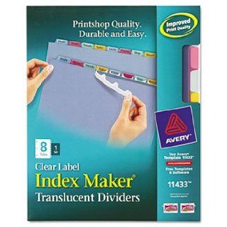 Index Maker Clear Label Punched Dividers Multicolor 8 Tab Letter 
