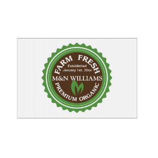 Customize Your Name Organic Farm Logo Lawn Sign