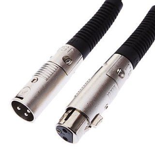 RayShop   XLR Male to Female Microphone Cable Gold Plated Black for KTV(5M) Electronics