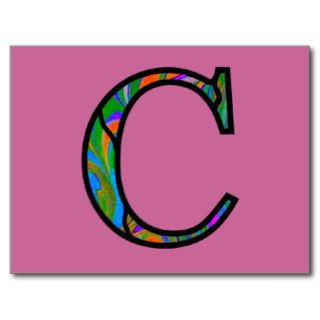 Cc Illuminated Monogram Post Card