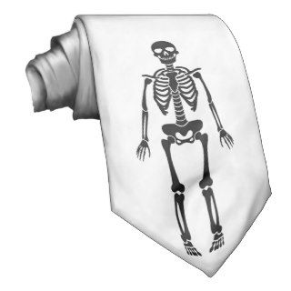 skeleton neck tie