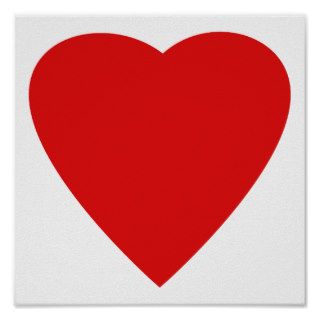 Red and White Love Heart Design. Poster