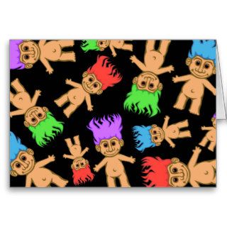Troll Doll Mob Pattern Design Card