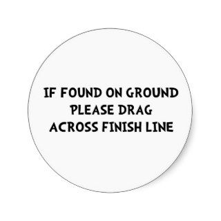 Drag Across Finish Stickers