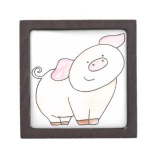 Here's looking at you Pig cutout by Serena Bowman Premium Trinket Boxes