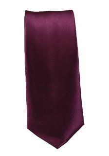 Men's Solid "Dark Wine" Color Polyester Necktie 2 inches Wide  Other Products  