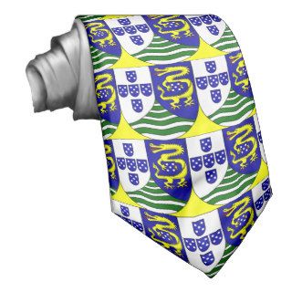 Lesser coat of arms of Portuguese Macau Custom Tie