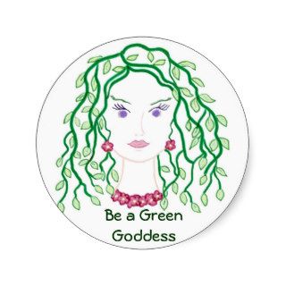 go green goddess stickers