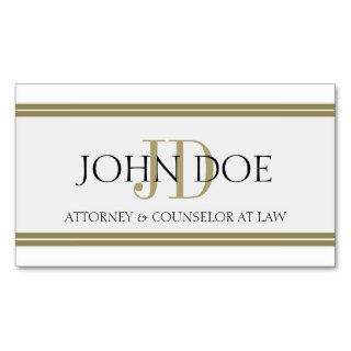 Attorney Gold Stripes   Available Letterhead   Business Card Template
