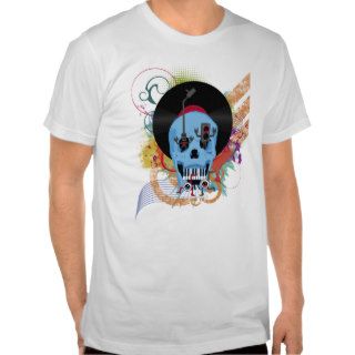 Skull Music Grunge Splatter T Shirt