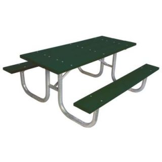 Ultra Play 6 ft. Blue Commercial Park Recycled Plastic Portable Table and Surface Mount G238 GRN6