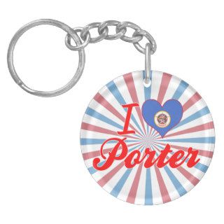 I Love Porter, Minnesota Keychains