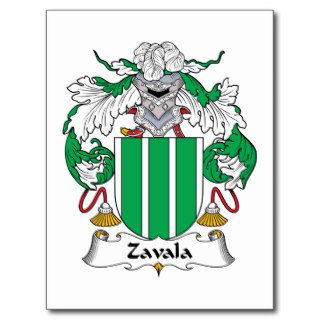 Zavala Family Crest Post Cards