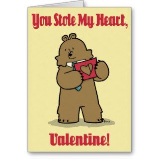 Bear Lawyer "Stolen Heart"   Valentine Card