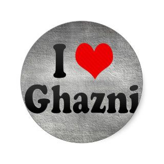 I Love Ghazni, Afghanistan Round Sticker