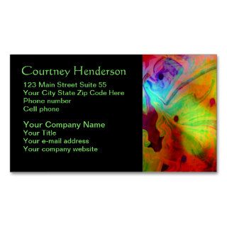Colorful Swirls Abstract Pattern Business Card